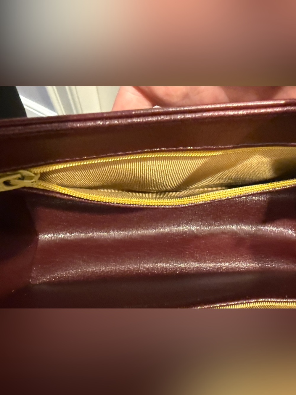 Christian Dior Vintage Burgundy Leather Shoulder Bag - Picture 11 of 13